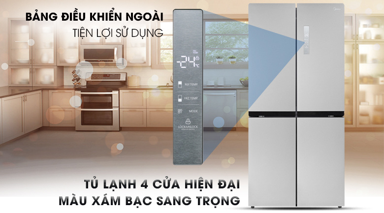 Tủ lạnh Midea Inverter 482 lít MRC-626FWEIS