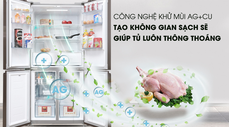 Bộ lọc phân tử Ag+Cu - Tủ lạnh Midea 428 lít MRC-626FWEIS Bộ lọc phân tử Ag+Cu - Tủ lạnh Midea 428 lít MRC-626FWEIS