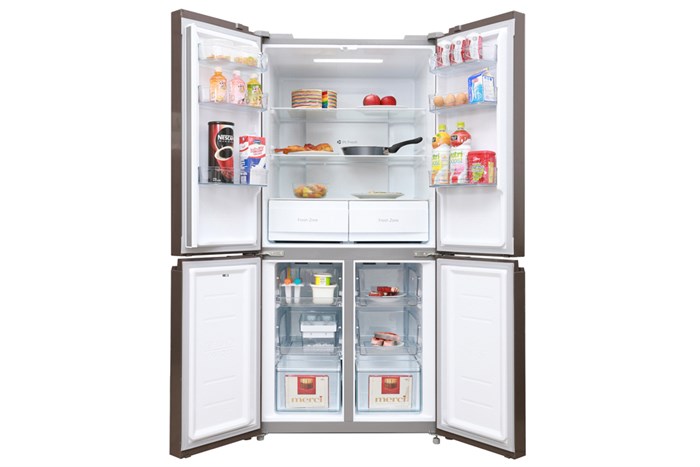 Tủ lạnh Midea Inverter 482 lít MRC-626FWEIS Màu Bạc