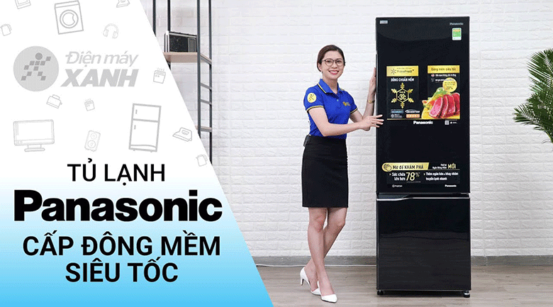 Tủ lạnh Panasonic Inverter 322 lít NR-BC369QKV2