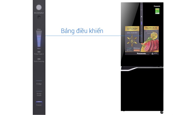 Tủ lạnh Panasonic Inverter 255 lít NR-BV288GKV2 Màu Đen
