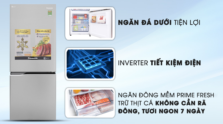 Tủ lạnh Panasonic Inverter 255 lít NR-BV289QSV2