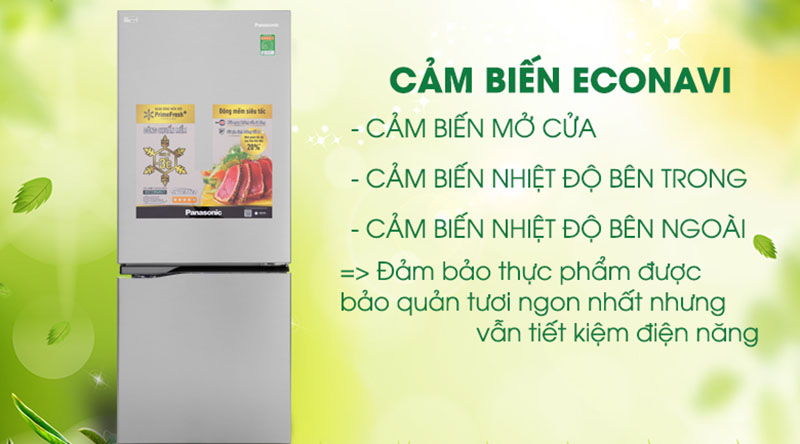 Cảm biến Econavi-Tủ lạnh Panasonic Inverter 255 lít NR-BV289QSV2