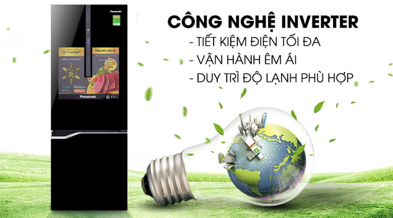 Công nghệ Inverter hiện đại-Tủ lạnh Panasonic Inverter 290 lít NR-BV328GKV2