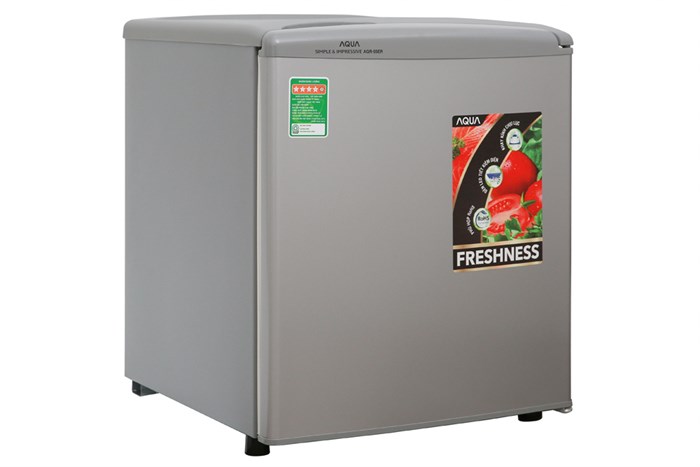 Tủ lạnh Aqua 50 lít AQR-55ER (SS) Xám Nhạt Màu Xám