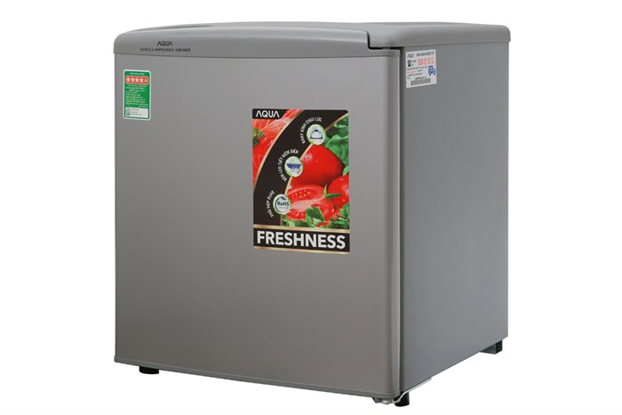 Tủ lạnh Aqua 50 lít AQR-55ER (SS) Xám Nhạt Màu Xám