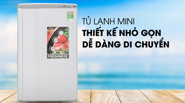 Tủ lạnh Aqua 90 lít AQR-95ER (SS) Xám