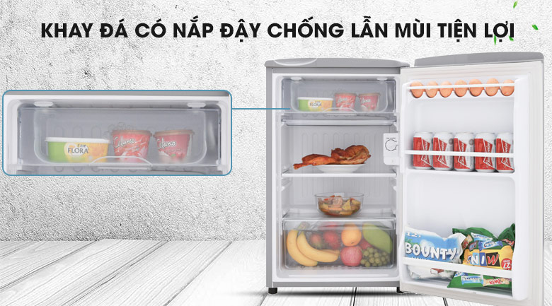 Tủ lạnh Aqua 90 lít AQR-95ER (SS) Xám
