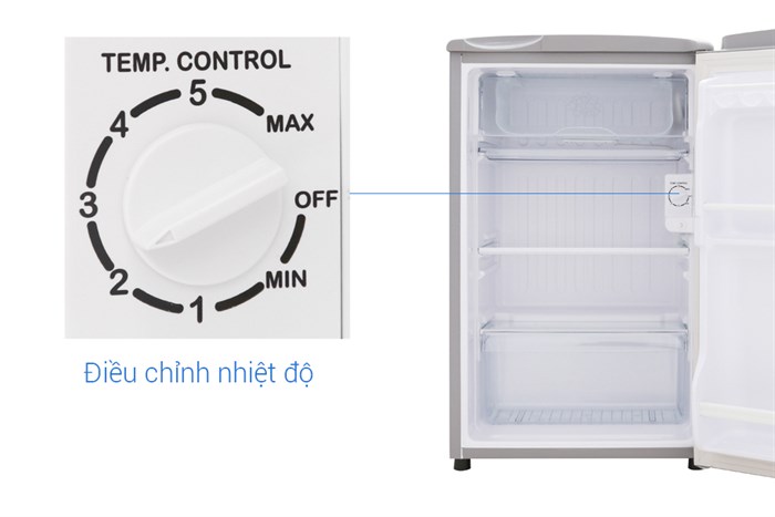 Tủ lạnh Aqua 90 lít AQR-95ER (SS) Xám Màu Xám