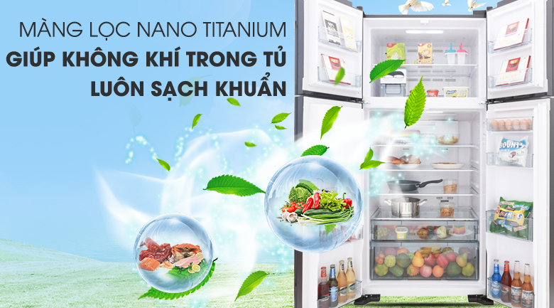 Màng lọc Nano Titanium - Tủ lạnh Hitachi Inverter 540 lít R-FW690PGV7 GBK