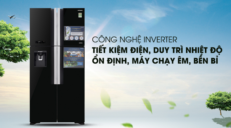 Công nghệ Inverter - Tủ lạnh Hitachi Inverter 540 lít R-FW690PGV7X GBK