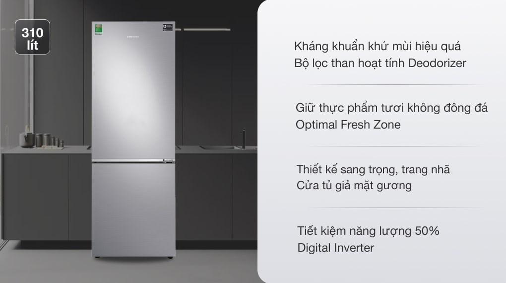 Tủ lạnh Samsung Inverter 310 lít RB30N4010S8/SV - 11