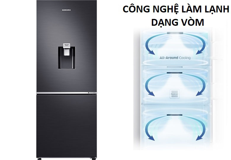 CÃ´ng nghá» lÃ m láº¡nh dáº¡ng vÃ²m - Tá»§ láº¡nh Samsung Inverter 276 lÃ­t RB27N4180B1/SV