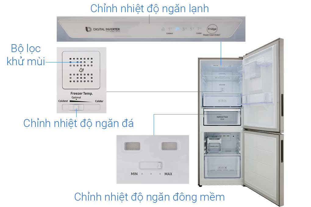 Tủ lạnh Samsung Inverter 276 lít RB27N4170S8/SV Màu Bạc