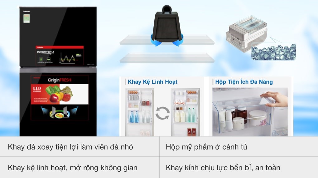 Tủ lạnh Toshiba Inverter 359 lít GR-AG41VPDZ XK1