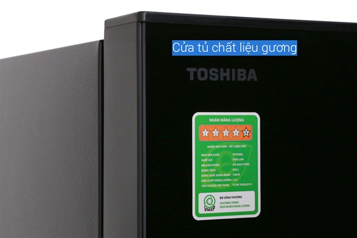 Tủ lạnh Toshiba Inverter 359 lít GR-AG41VPDZ XK1 Màu Đen