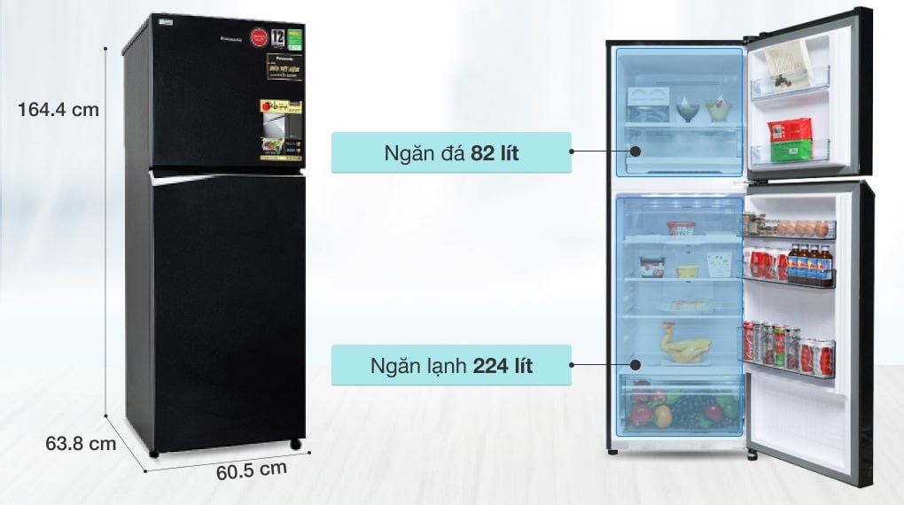 Tủ lạnh Panasonic Inverter 306 lít NR-BL340PKVN