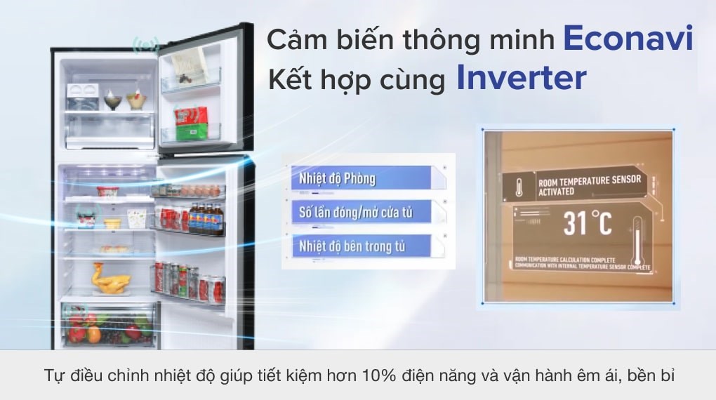Tủ lạnh Panasonic Inverter 306 lít NR-BL340PKVN