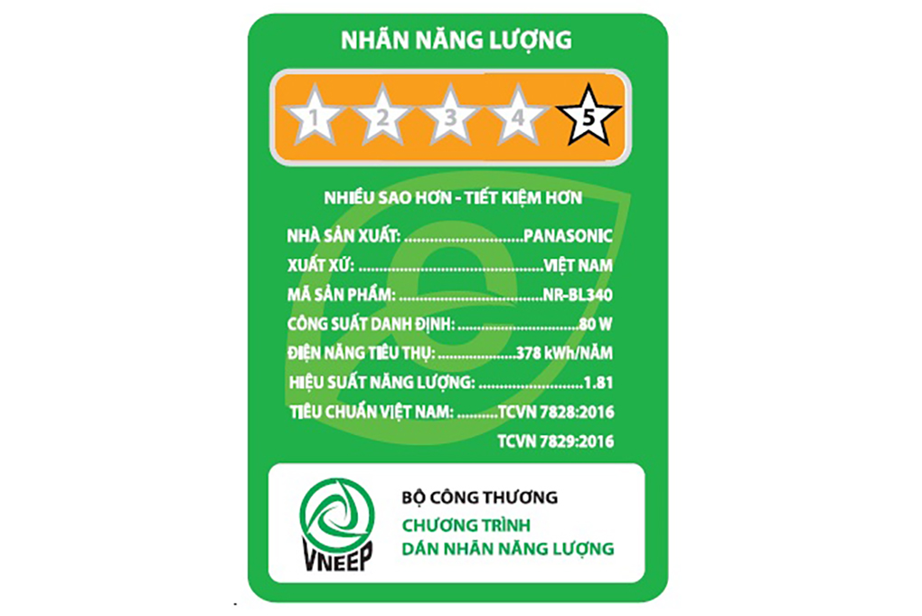 Tủ lạnh Panasonic Inverter 306 lít NR-BL340PKVN Màu Đen