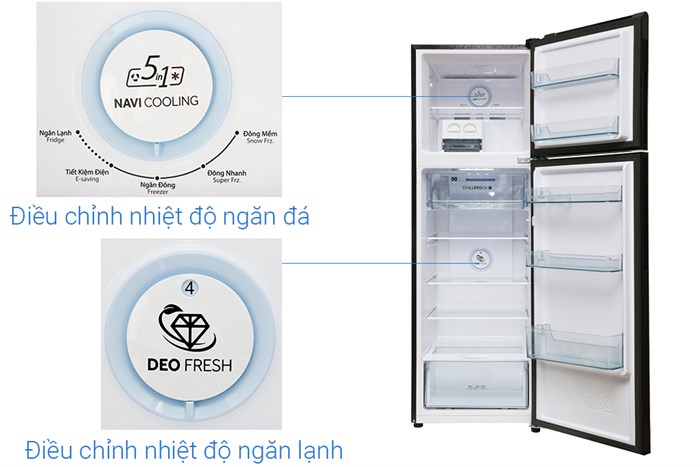 Tủ lạnh Aqua Inverter 270 lít AQR-IG288EN (GB) Màu Đen