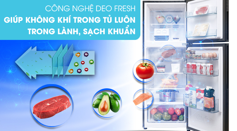 Công nghệ kháng khuẩn, khử mùi DEO FRESH - Tủ lạnh Aqua Inveter 235 lít AQR-IG248EN (GB)