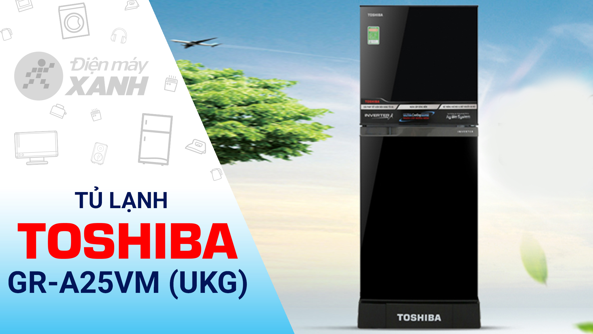 Tủ lạnh Toshiba Inverter 194 lít GR-A25VM (UKG)