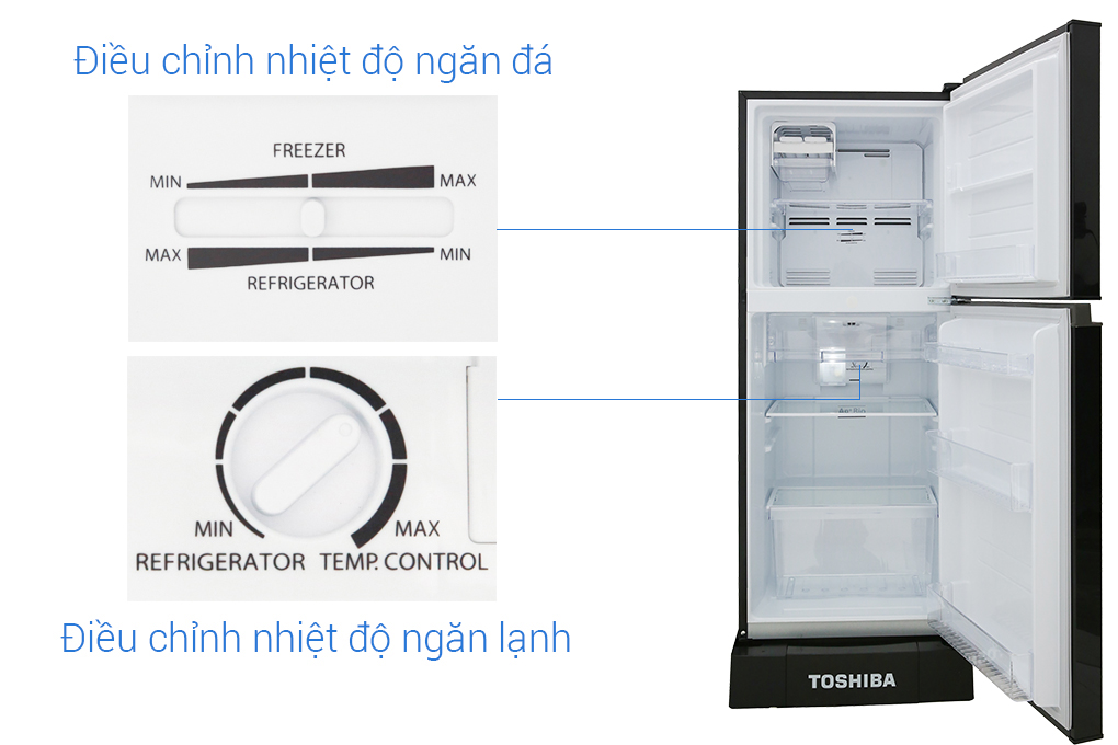 Tủ lạnh Toshiba Inverter 194 lít GR-A25VM (UKG) Màu Đen