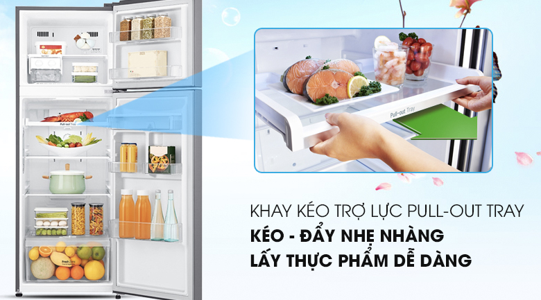 Khay kéo trợ lực Pull out Tray dễ lấy thực phẩm, kéo đẩy nhẹ nhàng