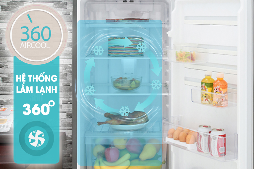 Tủ lạnh Electrolux ETB2802H-A - Làm lạnh 360
