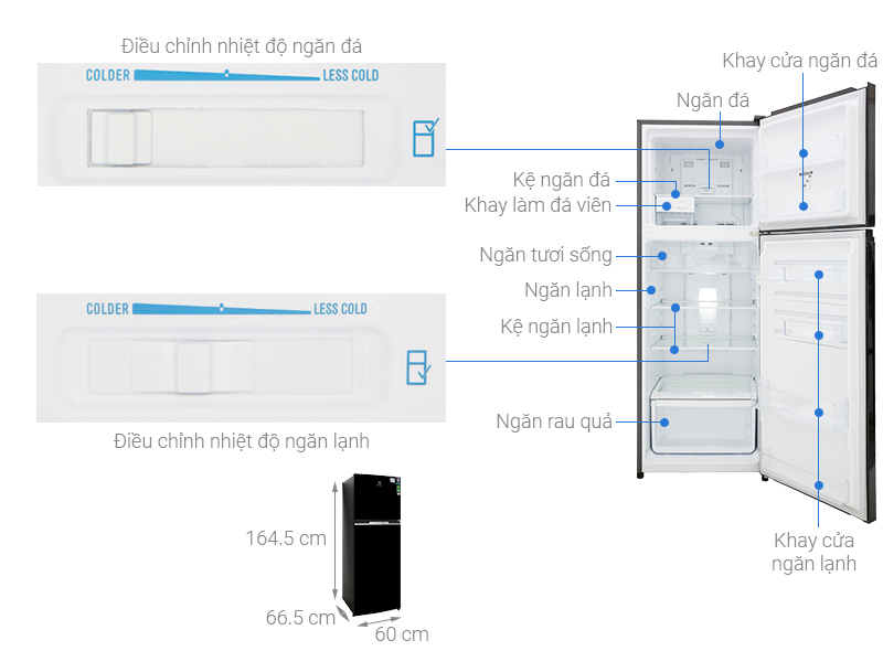 Thông số kỹ thuật Tủ lạnh Electrolux Inverter 318 lít ETB3400H-H