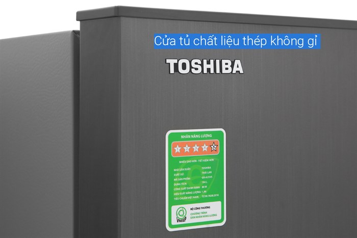 Tủ lạnh Toshiba Inverter 194 lít GR-A25VS (DS) Màu Xám