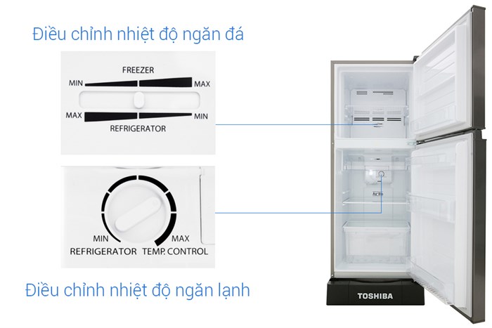 Tủ lạnh Toshiba Inverter 194 lít GR-A25VS (DS) Màu Xám