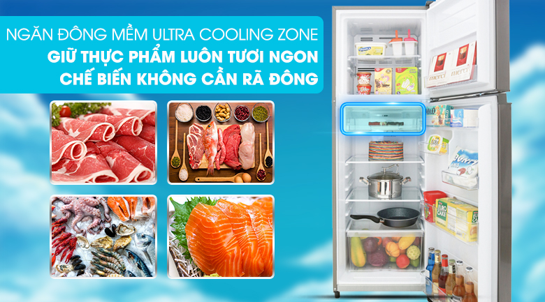 Ngăn đông mềm Ultra Cooling Zone tiện lợi - Tủ lạnh Toshiba Inverter 233 lít GR-A28VS (DS)