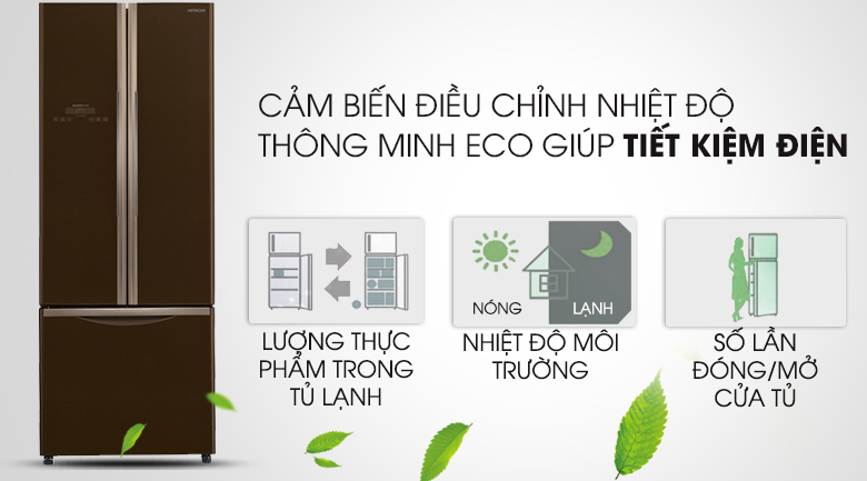 Cảm biến nhiệt Eco tiết kiệm năng lượng hơn - Tủ lạnh Hitachi Inverter 382 lít R-WB475PGV2 GBW Cảm biến nhiệt Eco tiết kiệm năng lượng hơn - Tủ lạnh Hitachi Inverter 382 lít R-WB475PGV2 GBW