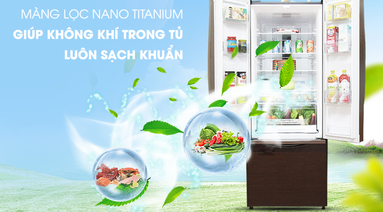 Kháng khuẩn, khử mùi nhờ công nghệ Nano Titanium - Tủ lạnh Hitachi Inverter 382 lít R-WB475PGV2 GBW Kháng khuẩn, khử mùi nhờ công nghệ Nano Titanium - Tủ lạnh Hitachi Inverter 382 lít R-WB475PGV2 GBW