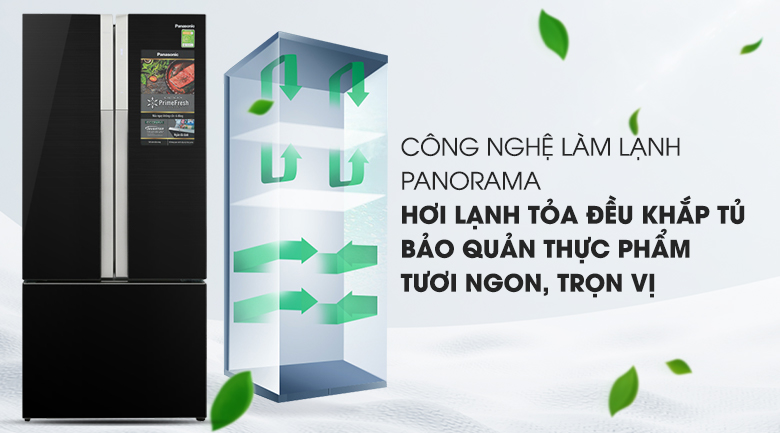 Công nghệ làm lạnh Panorama - Tủ lạnh Panasonic Inverter 491 lít NR-CY558GKV2