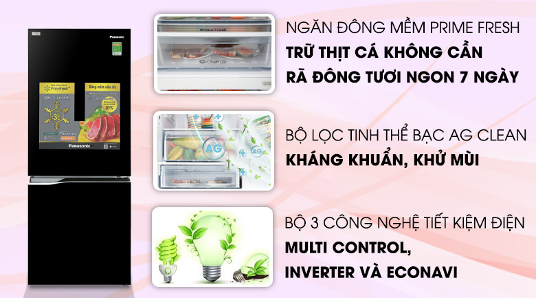 Tủ lạnh Panasonic Inverter 255 lít NR-BV289QKV2