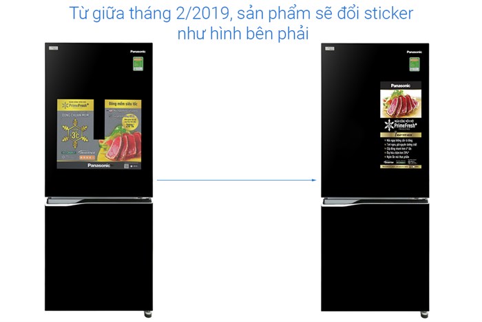 Tủ lạnh Panasonic Inverter 255 lít NR-BV289QKV2 Màu Đen