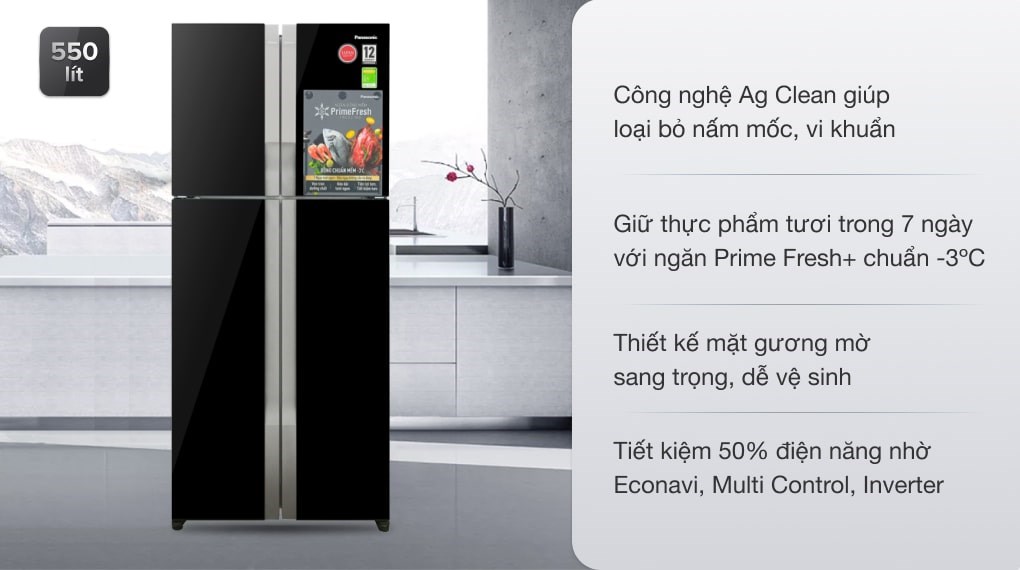Tủ lạnh Panasonic Inverter 550 lít NR-DZ600GKVN