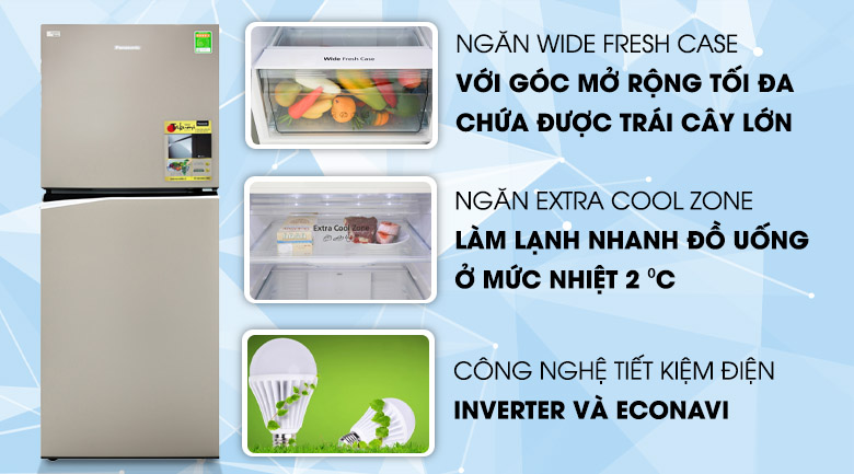 Tủ lạnh Panasonic Inverter 268 lít NR-BL300PSVN