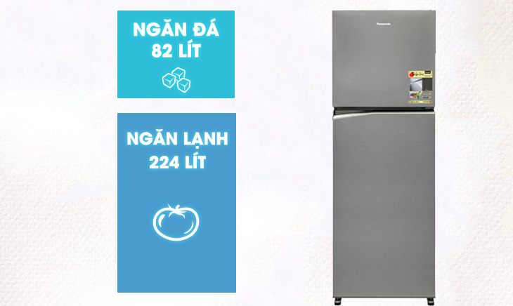 DUng tích 306 lít - Tủ lạnh Panasonic NR-BL340PSVN
