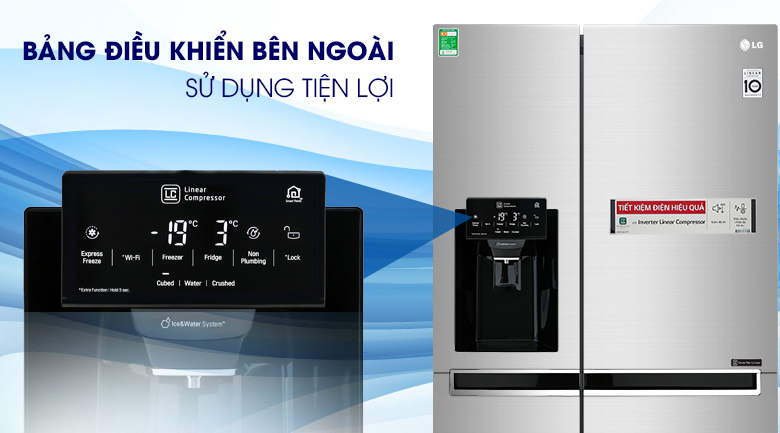 Tủ lạnh LG Inverter 601 lít Side By Side GR-D247JDS - 20