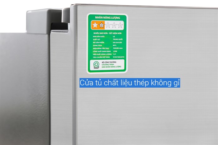 Tủ lạnh LG Inverter 601 lít Side By Side GR-D247JDS Màu Xám