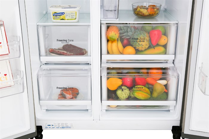 Tủ lạnh LG Inverter 601 lít Side By Side GR-D247JDS Màu Xám