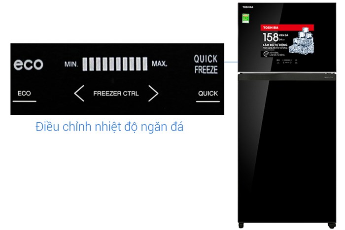 Tủ lạnh Toshiba Inverter 608 lít GR-AG66VA (XK) Màu Đen