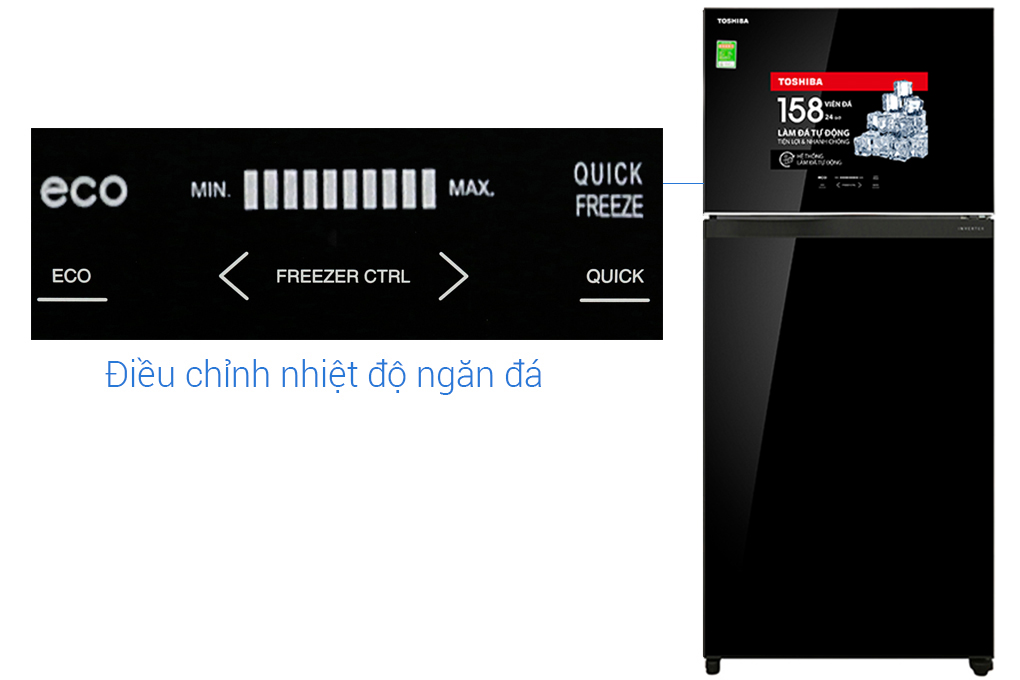 Tủ lạnh Toshiba Inverter 608 lít GR-AG66VA (XK) Màu Đen