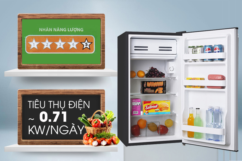 Tủ lạnh Midea HS-122TTY - Tiết kiệm điện Tủ lạnh Midea HS-122TTY - TIết kiệm điện