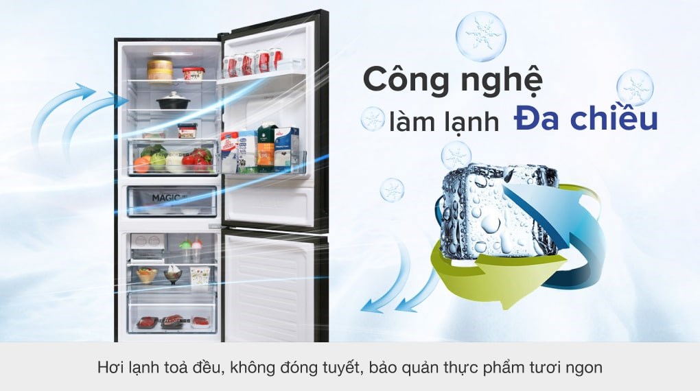 Tủ lạnh Aqua Inverter 288 lít AQR-IW338EB BS