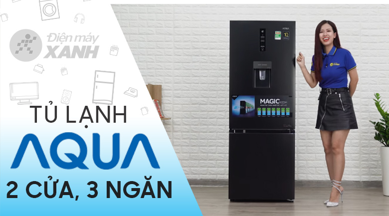 Tủ lạnh Aqua Inverter 288 lít AQR-IW338EB BS