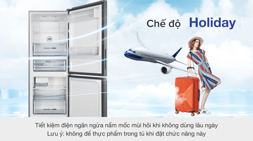 Tủ lạnh Aqua Inverter 260 lít AQR-I298EB BS - 5